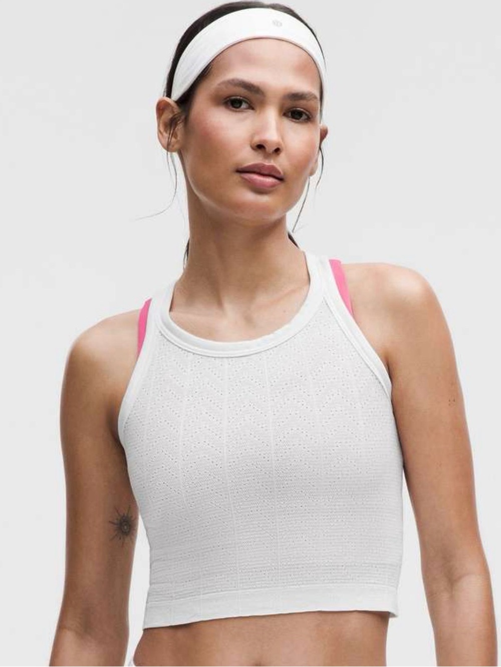 Lululemon Swiftly Pointelle Cropped Racerback Tank Top